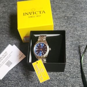 Invicta Women's Silver and Blue Face Watch